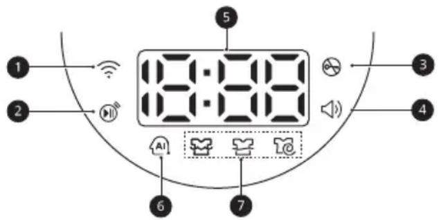 LG WK22GGS6 - Time and Status Display - 1
