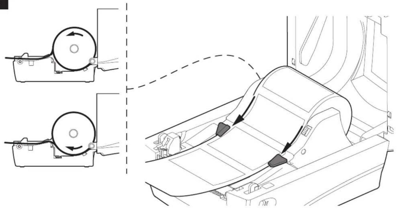 CUSTOM D4 102 - Loading the ribbon label roll - 6