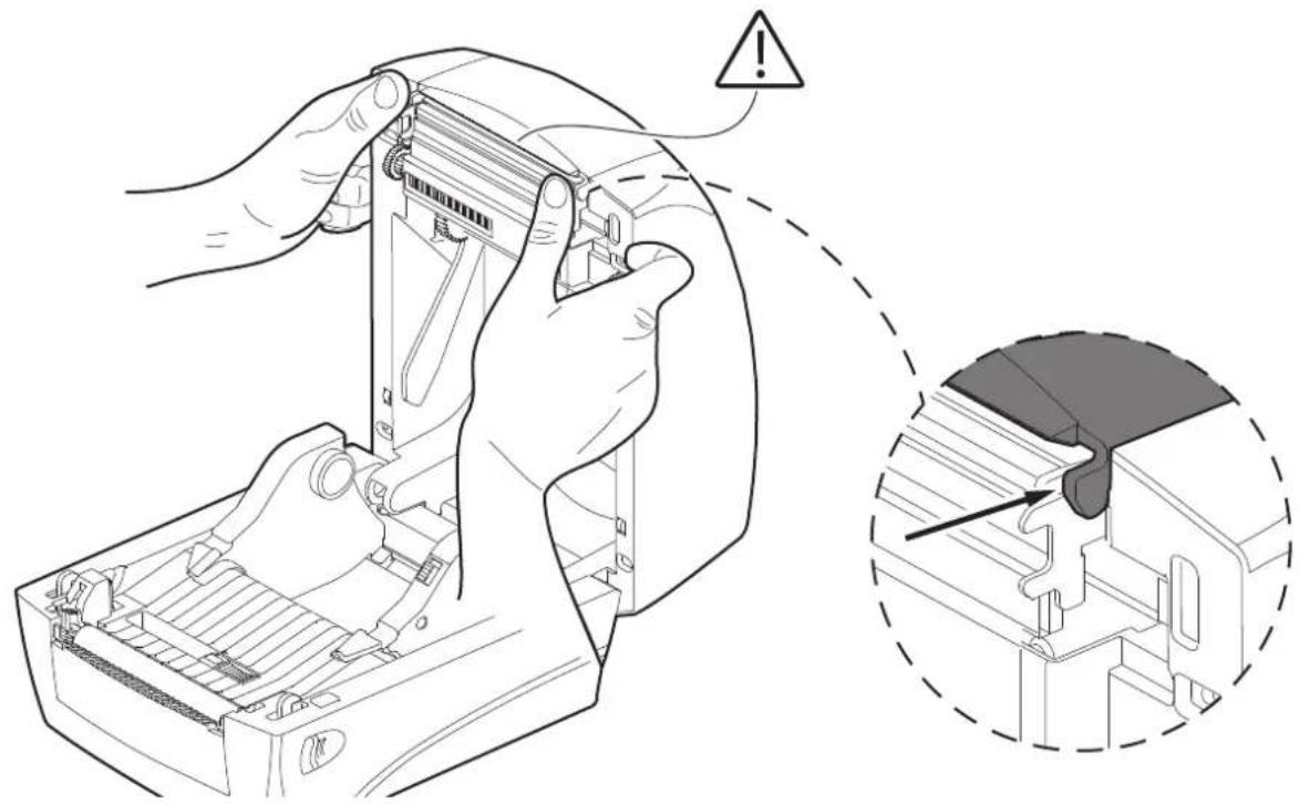 CUSTOM D4 102 - Opening the ribbon compartment cover - 3