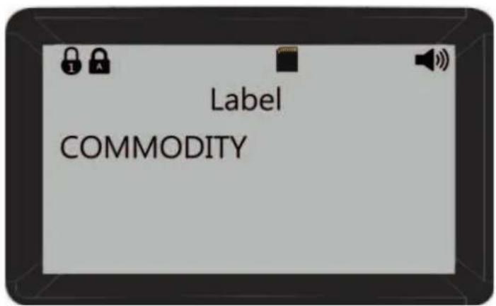 Label COMMODITY