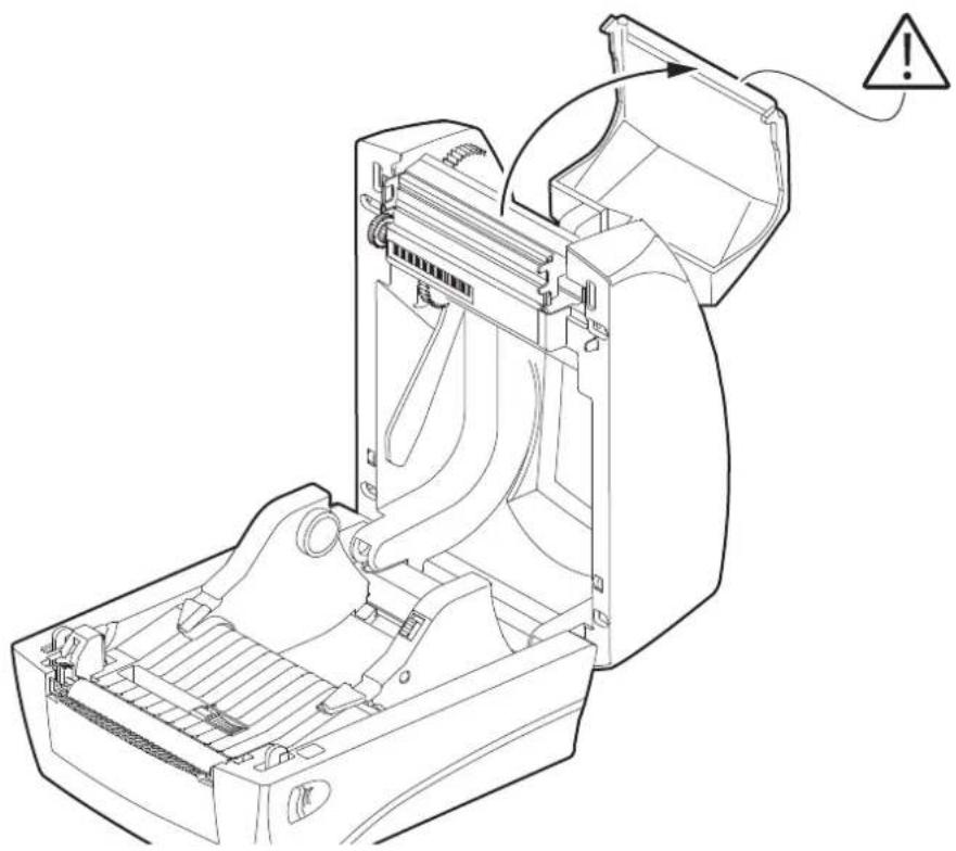 CUSTOM D4 102 - Opening the ribbon compartment cover - 4