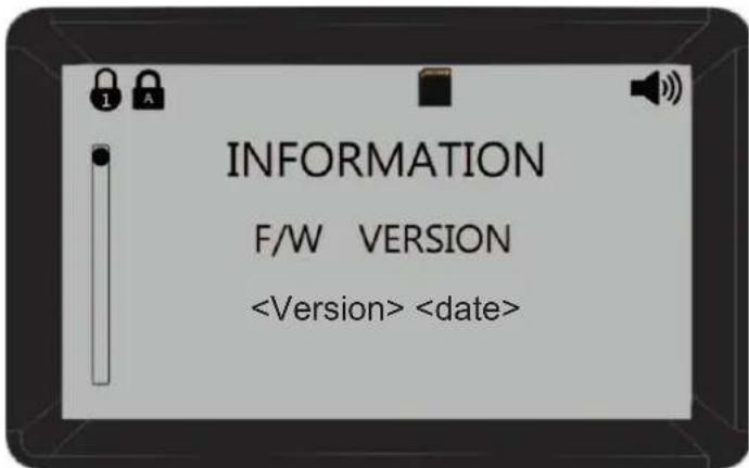 INFORMATION F/W VERSION