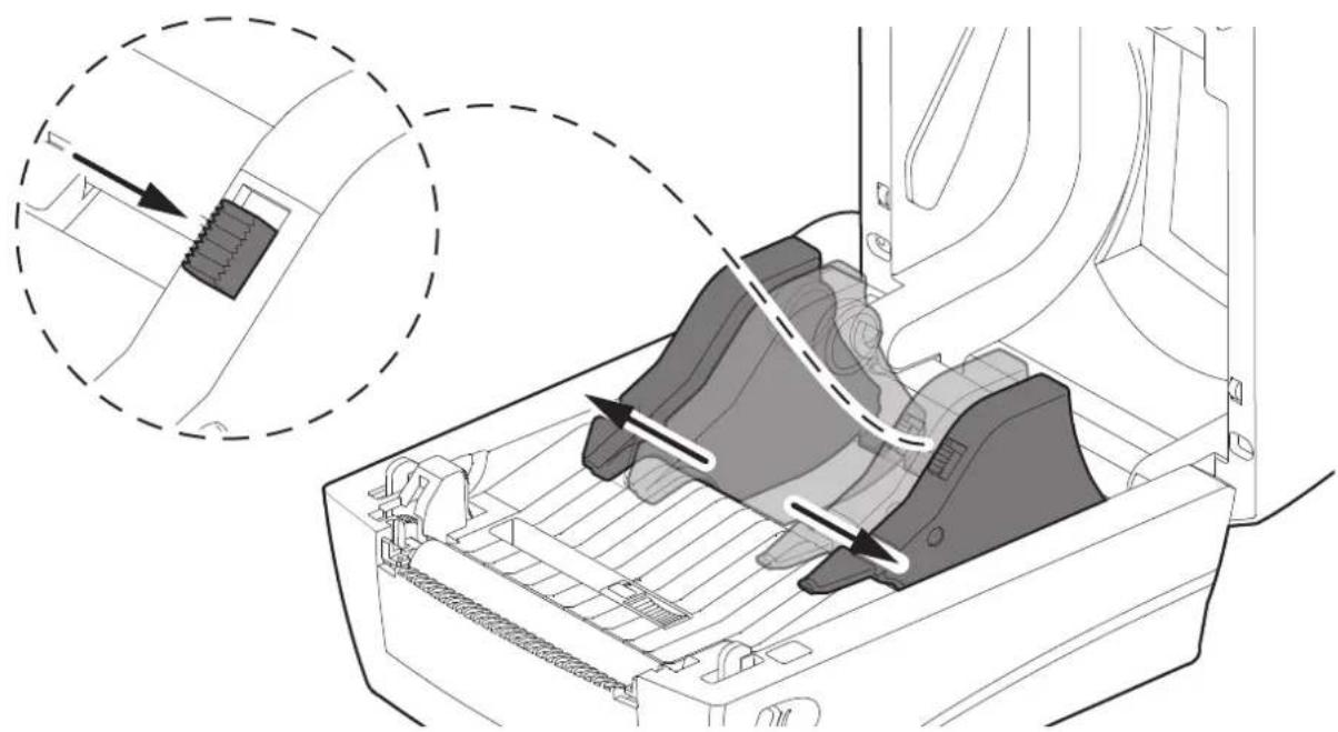 CUSTOM D4 102 - Loading the ribbon label roll - 2