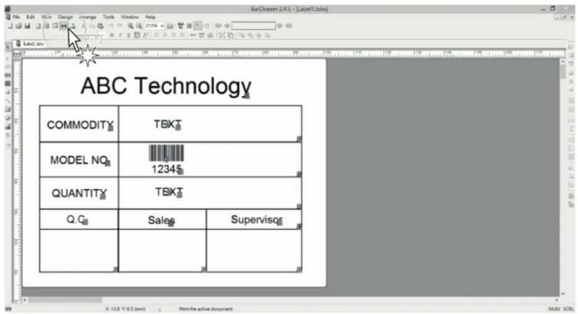 ABC Technology COMMODITY TEXT MODEL NO 12345 QUANTITY TEXT Q.C. Sales Supervisors