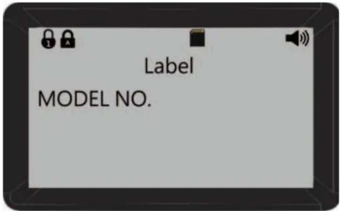 Label MODEL NO.