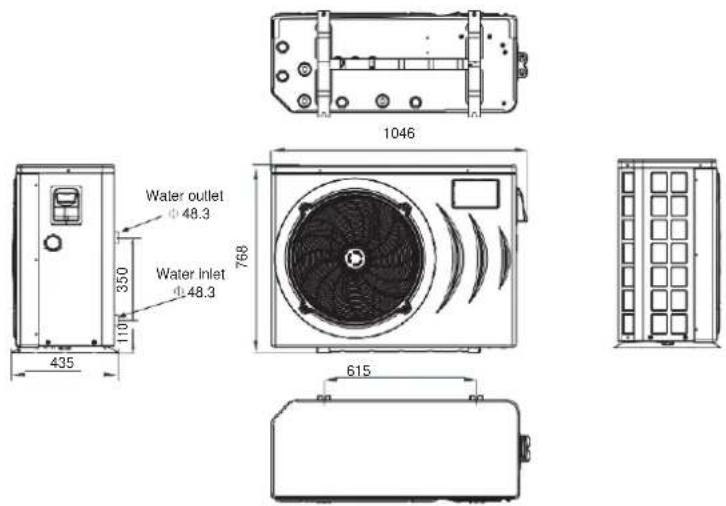 ASTRALPOOL Viron Inverter iHP90 - Performance data of Swimming Pool Heat Pump Unit - 1