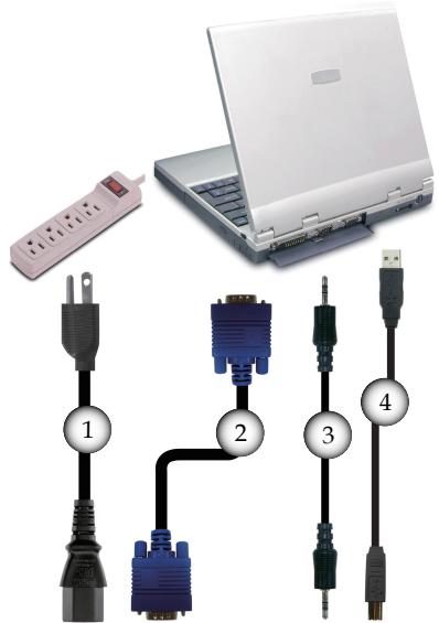 OPTOMA EP726i - Connexion à l'Ordinateur de Bureau/Ordinateur Portable - 1