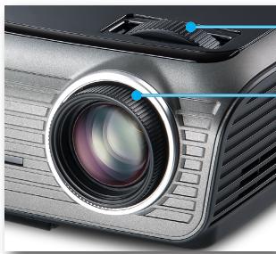 OPTOMA EP726i - Réglage du Zoom/Mise au point du Projecteur - 1