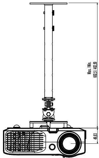 OPTOMA EP770 - Installation pour un montage au pla- fond - 4