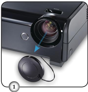 OPTOMA EP780 - Mise sous tension du projecteur - 3