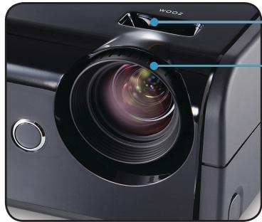 OPTOMA EP780 - Réglage du zoom/mise au point du projecteur - 1