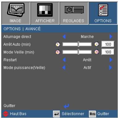OPTOMA ES556 - OPTIONS | Avancé - 1