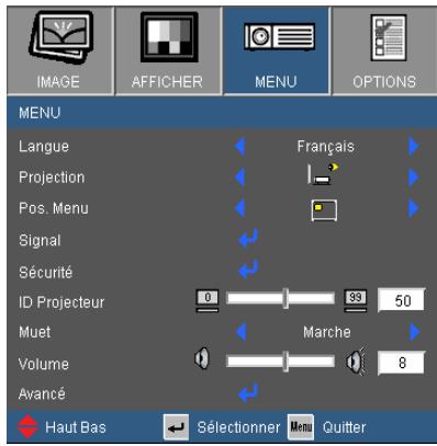 OPTOMA EW531 - MENU - 1