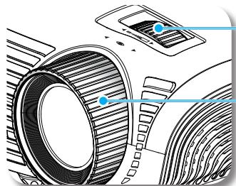 OPTOMA EW615 - Réglage du zoom/de la mise au point du projecteur - 1