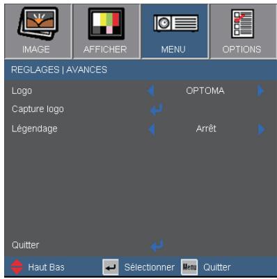 OPTOMA EW615 - MENU | Avancé - 1