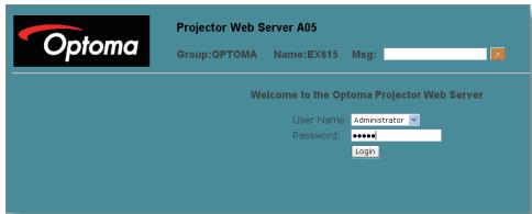 OPTOMA EW615 - Commandes Utilisateur - 5
