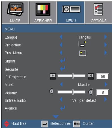 OPTOMA EW615 - MENU - 1