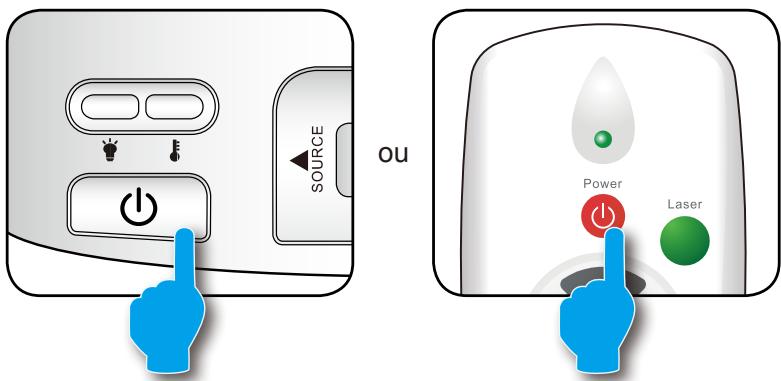 OPTOMA EW675UT - Mise sous tension du projecteur - 3