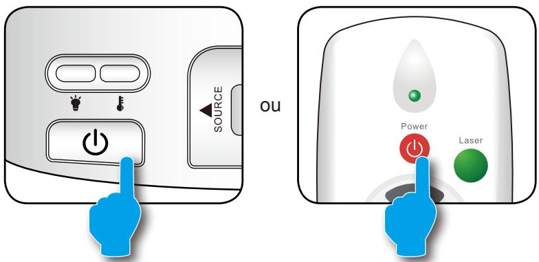 OPTOMA EW695UTis - Mise sous tension du projecteur - 3