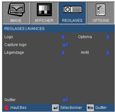 OPTOMA EW695UTis - REGLAGES | Avancé - 1