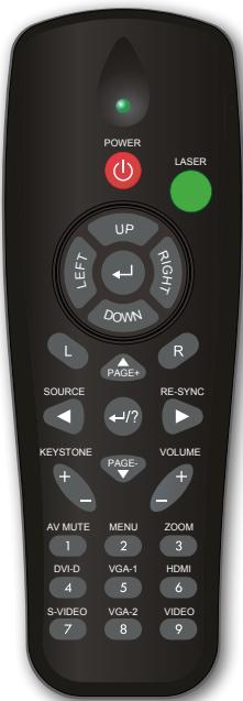 OPTOMA EW766 - Télécommande - 1