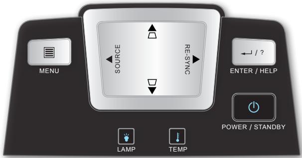 OPTOMA EW766 - Panneau de Commandes et Télécommande - 1