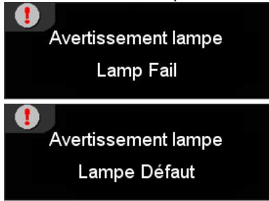 OPTOMA EW865 - ? Messages de l'écran - 1