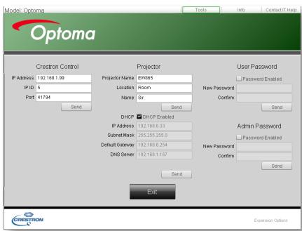 OPTOMA EW865 - Comment utiliser un navigateur web pour contrôler votre projecteur - 3