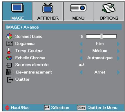 OPTOMA EX530 - IMAGE | Avancé - 1