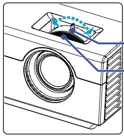 OPTOMA EX530 - Réglage du Zoom / Mise au point (Série Zoom) - 1