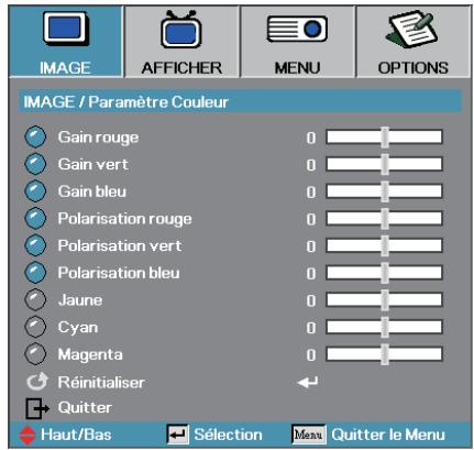 OPTOMA EX530 - IMAGE | Paramètre Couleur - 1