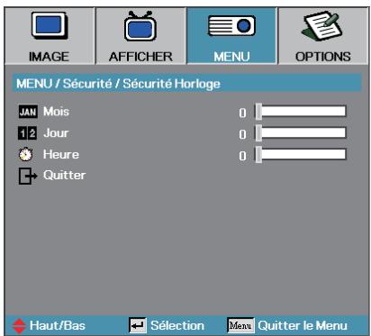 OPTOMA EX530 - Sécurité Horloge - 1