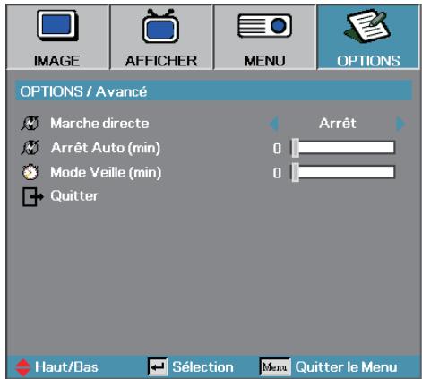 OPTOMA EX530 - OPTIONS | Avancé - 1