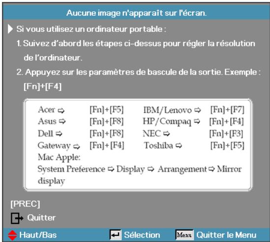 OPTOMA EX532 - Image partielle qui défile ou affichée de façon incorrecte - 1