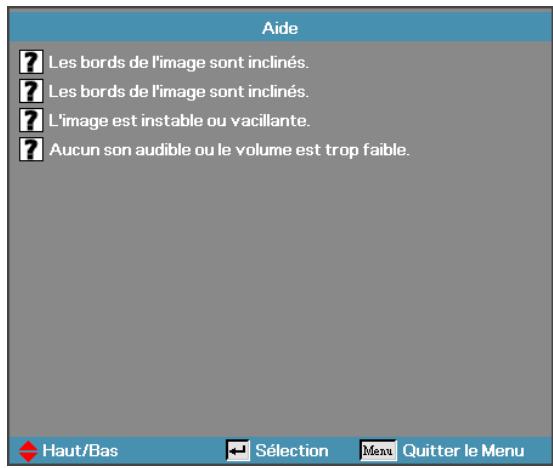 OPTOMA EX532 - Menu d'affichage d'écran Aide - 1