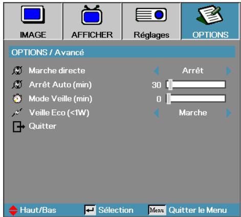 OPTOMA EX532 - OPTIONS | Avancé - 1