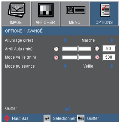 OPTOMA EX538 - OPTIONS | Avancé - 1