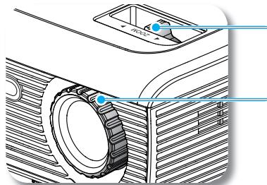 OPTOMA EX538 - Réglage du Zoom/Mise au point du Projecteur - 1