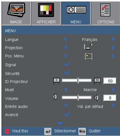 OPTOMA EX540 - MENU - 1