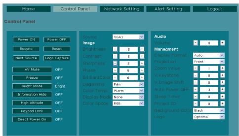 OPTOMA EX542i - Commandes Utilisateur - 6