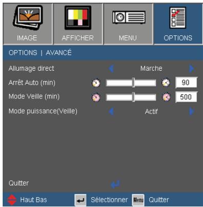 OPTOMA EX542i - OPTIONS | Avancé - 1