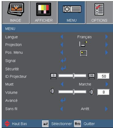 OPTOMA EX612 - MENU - 1