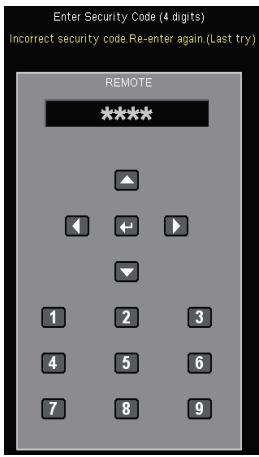 OPTOMA EX612 - MENU | Sécurité - 3