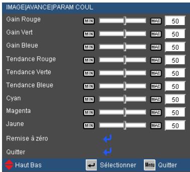 OPTOMA EX685UTis - Param. coul - 1