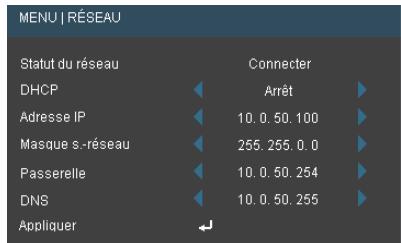 OPTOMA EX765 - DHCP DESACTIVE : - 1