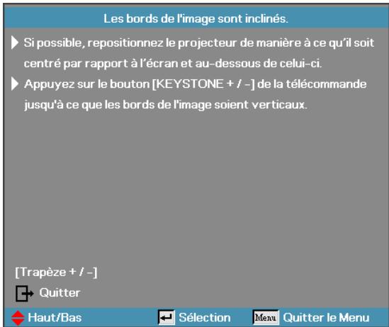 OPTOMA EX785 - Des bords de l'image sont inclinés - 1