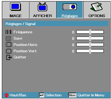 OPTOMA EX785 - Réglages | Signal - 1