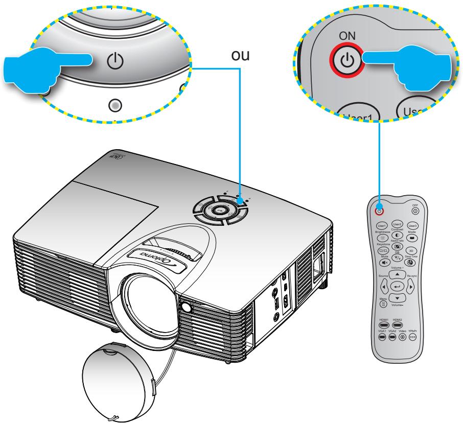 OPTOMA GT1080Darbee - Mise sous/hors tension du projecteur - 1