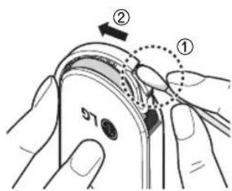 Diagram showing a hand holding a smartphone with labeled parts and directional arrows indicating movement or change.