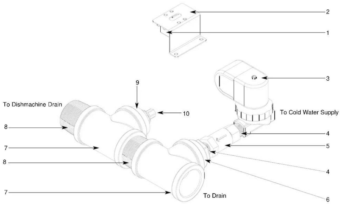 To Dishmachine Drain 8 7 8 7 9 10 2 1 3 4 5 4 6 To Cold Water Supply To Drain